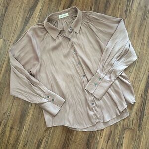By Together Rose Beige Button Down